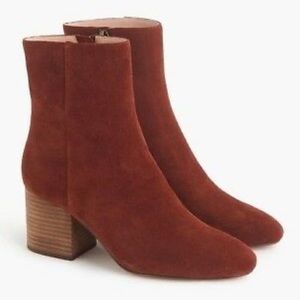 J.Crew Suede Sadie Boots in Redwood - size 7.5